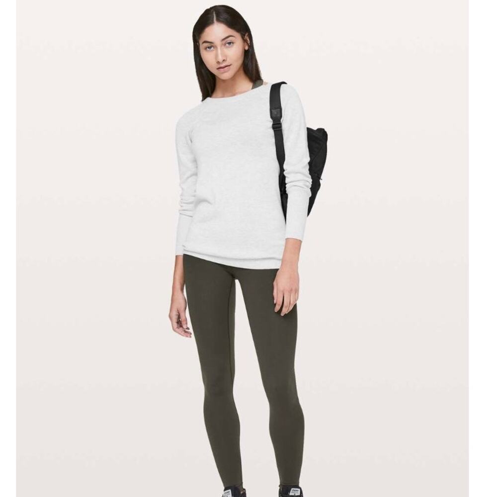 Lululemon Unity Drop Back Sweater In Heathered Si… - image 3